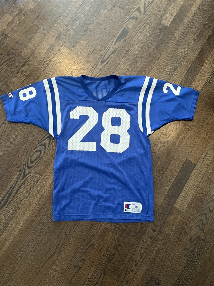 Camiseta Indianapolis Colts Marshall Faulk para hombre talla 40 azul campeón Foto 3 de 4