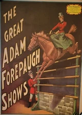 Original 1960 CIRCUS WORLD MUSEUM Adam Forepaugh Shows Mini Poster