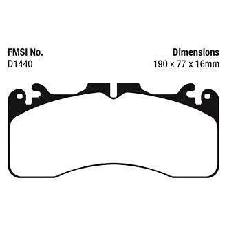 Pastillas de freno delanteras EBC DP41867R Yellowstuff para Lexus LS460 2009-2017 Foto 3 de 4