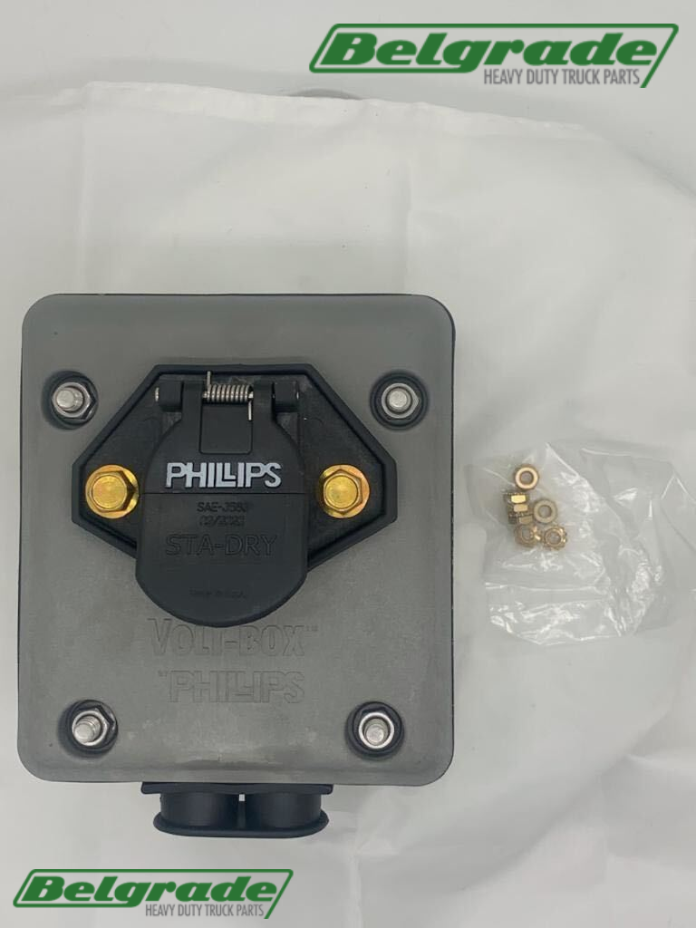 Phillips 16-8000 7-Way Split Pin Volt Box w/o Circuit Breakers
