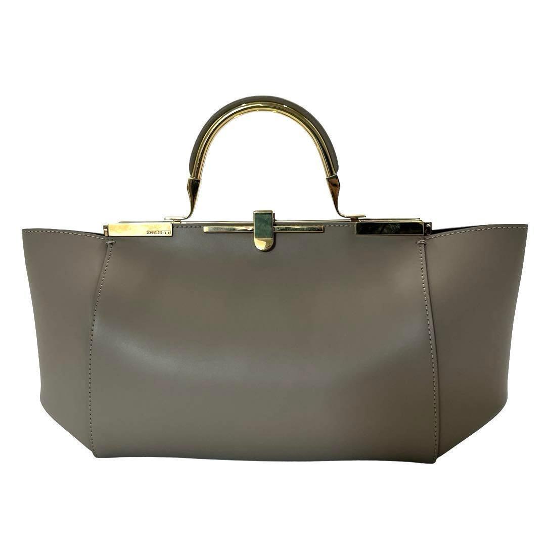 Zanchetti Amlet 24 3Way Leather Chain Shoulder Bag Excellent Zanchetti Amlet 24 3Way Leather Chain Shoulder Bag Excellent