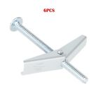 6 Pack 1/8" Toggle Bolts for Drywall Heavy Duty Anchors & Screws Kit