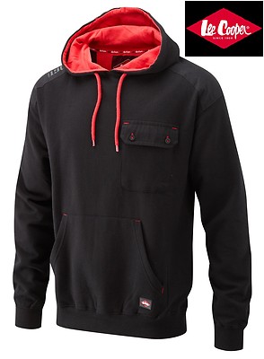 Neu Herren Lee Cooper Fleece Kapuzenpullover Jacke Sweatshirt Kapuzenreißverschluss Top warm lässig
