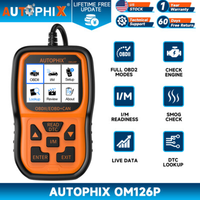 Autophix OM126P Enhanced OBDII Scanner Vehicle Diagnostic Scan Tool
