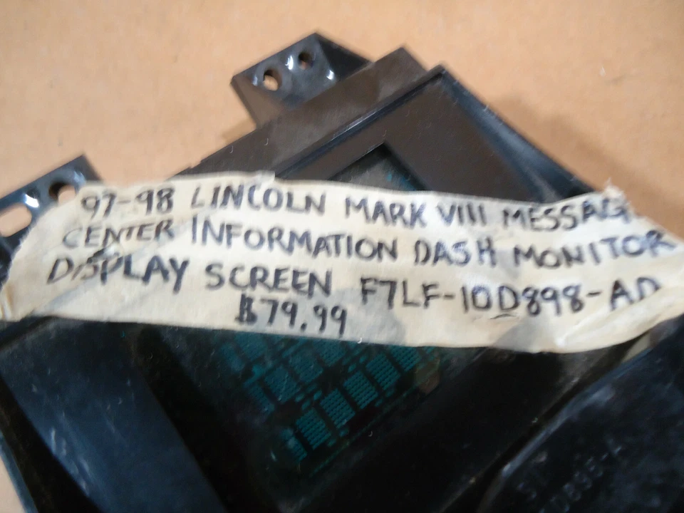 1997 LINCOLN MARK VIII CENTER DASH INFORMATION DISPLAY MONITOR F7LF-10D898-AD - Image 2 of 4