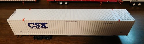 ATHEARN RTR 53 CSX CONTAINER & CSX INTERMODAL CHASSIS CSXU TSXZ HO SCALE white - Picture 2 of 11