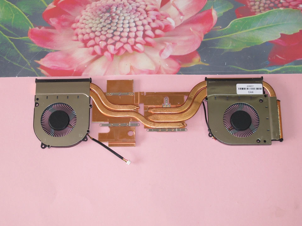 PREMIUM Kühlkörper mit 2 Lüfter Notebook Hyrican Striker Stricker 1654 CPU und GPU