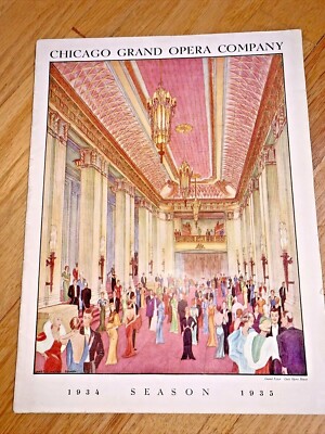 1934 - 1935 CHICAGO GRAND OPERA COMPANY Program MADAME BUTTERFLY