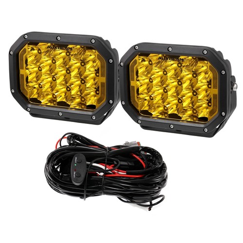 AUXBEAM 7X5" LED Driving Lights Pods Amber DRL Work Lamp For Can-Am Maverick X3 - Picture 9 of 12