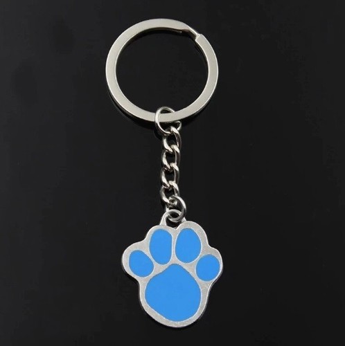 Paw Keyring Dog Cat Blue Wolf Bear Key Chain Animal Lover