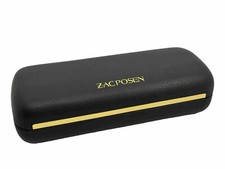 NEW Zac Posen Grey Hard Clamshell Eyeglasses Case With Spring Closure