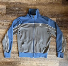 NIKE Vintage 80  s Track Jacket Men  s Medium Blue Full Zip Long Sleeve EXCELLENT