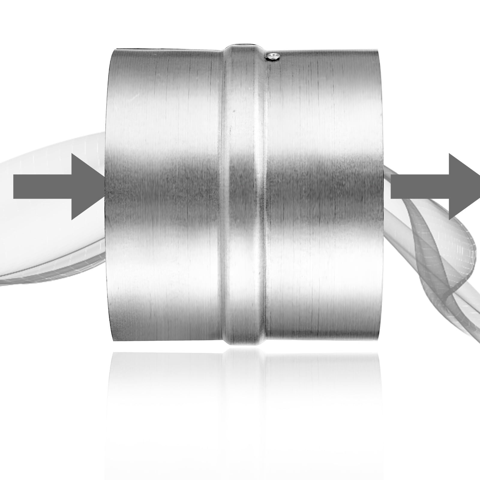 2 Pack 4 Inch Backdraft Damper Duct, One-Way Airflow Duct Draft Stopper, Inse...