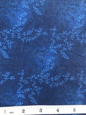 Tiny Vines Mottled Quilt Fabric - Navy Blue - Yard