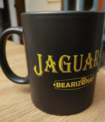 Taza de café negra Jaguars Bearizone con ojos amarillos - Imagen 5 de 8