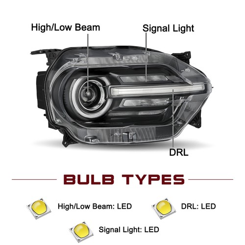 Par de faros proyectores diestros+derechos para Ford Bronco Sport 2021-2024 con firma LED - Imagen 3 de 8