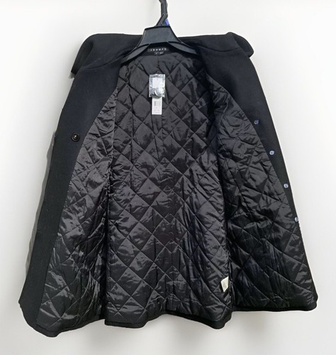 NWT Theory Women's Rosey Peacoat Wool/Cashmere BLACK Size LARGE MSRP $630 - Picture 2 of 8