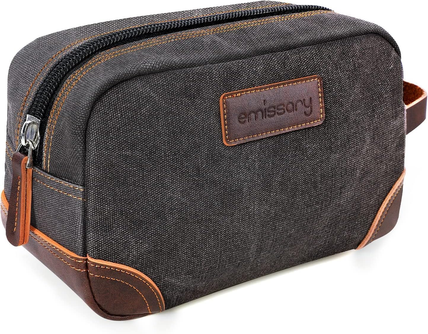 Toiletry Bag for Men, Canvas Travel Toiletry Bag Men'S Dopp Kit, Water-Resistant-image