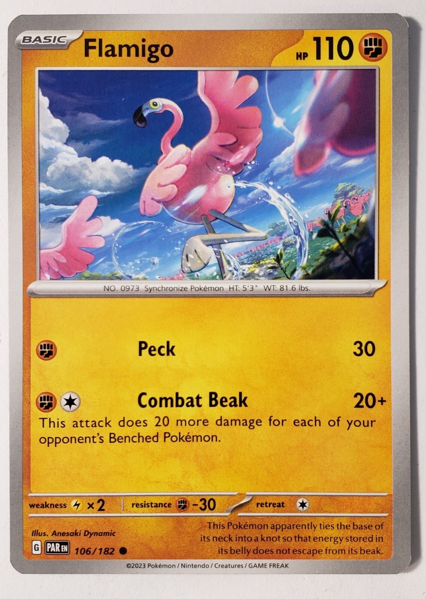 flamigo pokemon card Flamigo 106/182 NM / M - Paradox Rift Pokemon Card