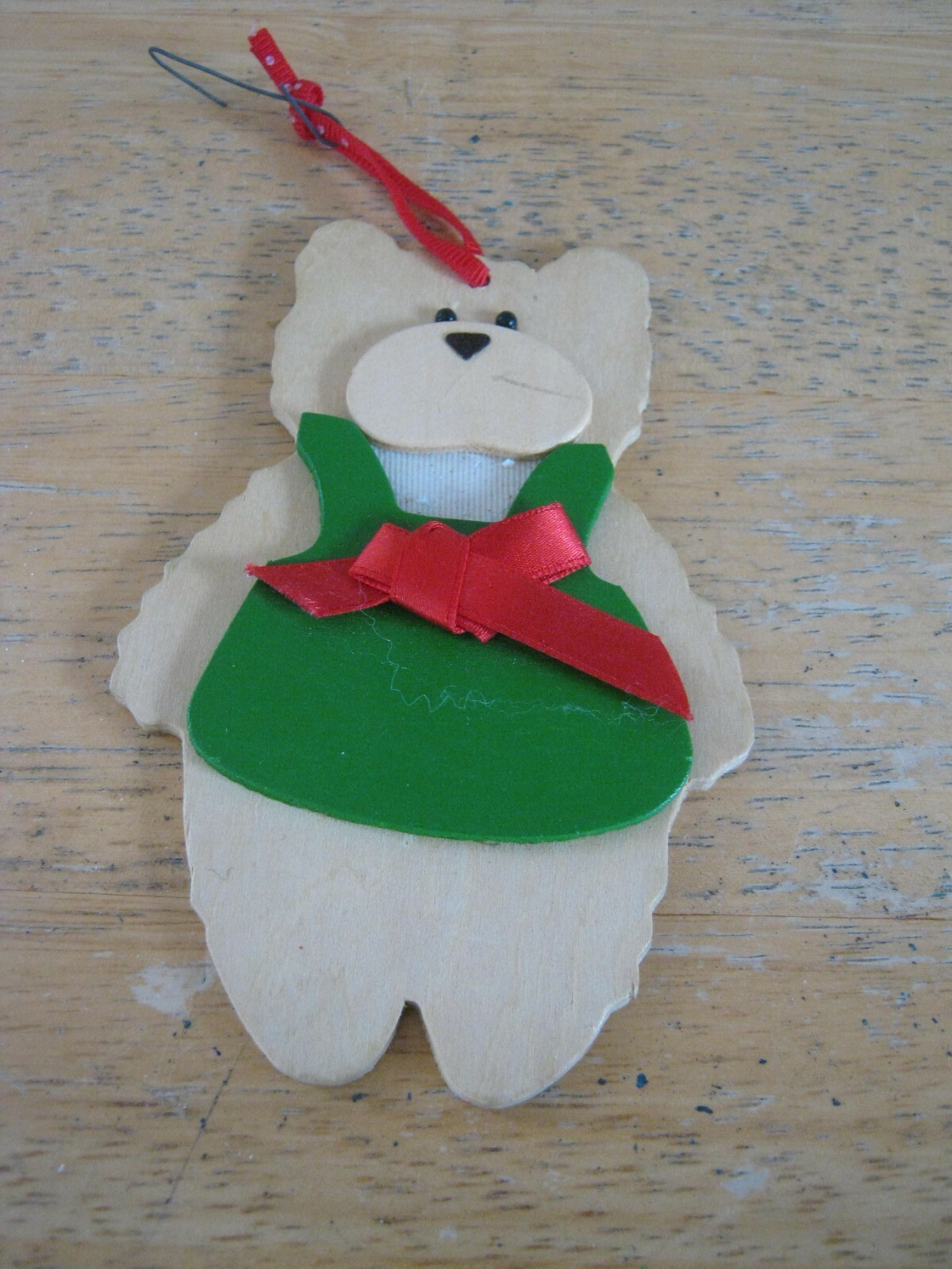 Vintage Hallmark Teddy Bear Wooden Ornament 1988 eBay