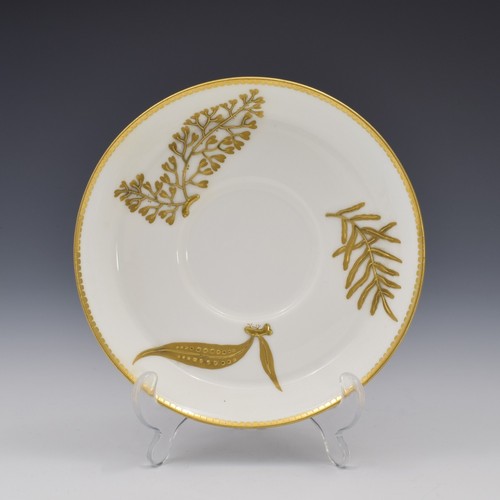 Fine Royal Worcester Porcelain Aesthetic Movement Style Gilt Cup & Saucer Antiqu - Picture 2 of 17