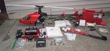 Vintage X-Cell 30 Nitro R/C Helicopter Lot With Remote / Electronics Accessories