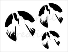 Grim Reaper Ghost Stencil 3 Sizes Halloween Cookie 8.5"x11" Reusable Sheet S799