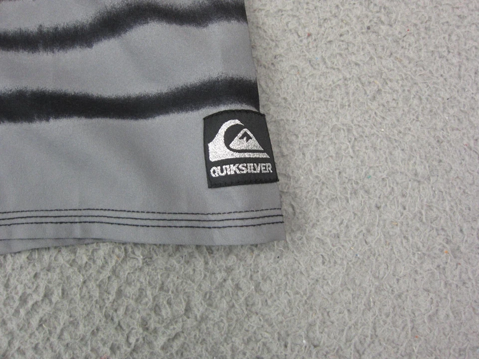 Pantalones Cortos Quicksilver Para Hombre Talla 36 Azul Gris Verde Rayas Bañador Tabla Surf Foto 2 de 4
