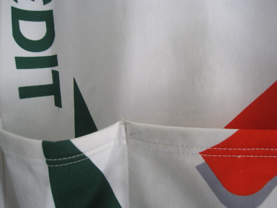 Maillot Cycliste Vintage Nalini – Crédit Agricole, Eddie Merckx, Taille 2XL, Blanc/vert