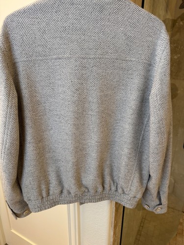 Brunello Cucinelli Wool, silk and cashmere chevron bomber jacket Size 50IT 40US - Picture 10 of 18