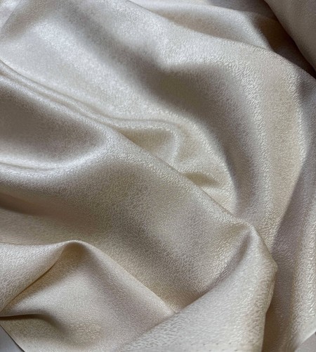 Ivory Crackle - 100% Silk Jacquard Fabric - Picture 2 of 7