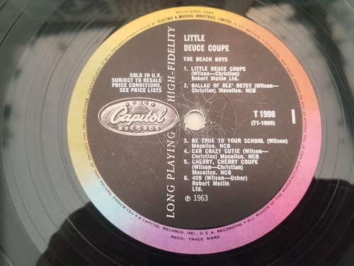The Beach Boys Little Deuce Coupe 1965 - UK Vinyl, LP, Album, Mono Capitol Orig - Bild 3 von 5