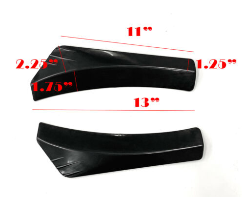 13" Black Rear Bumper Splitter Winglet Diffusers Spats Valance Blade For Hyundai - Picture 2 of 2