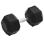 Hex Shaped Wear-Resistant Cast Iron Rubber Coated Dumbbell Single 30 kg BH10473