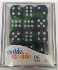 Image of Oakie Doakie DICE - Glow In The Dark, Biohazard (12 D6 Dice, 16mm)