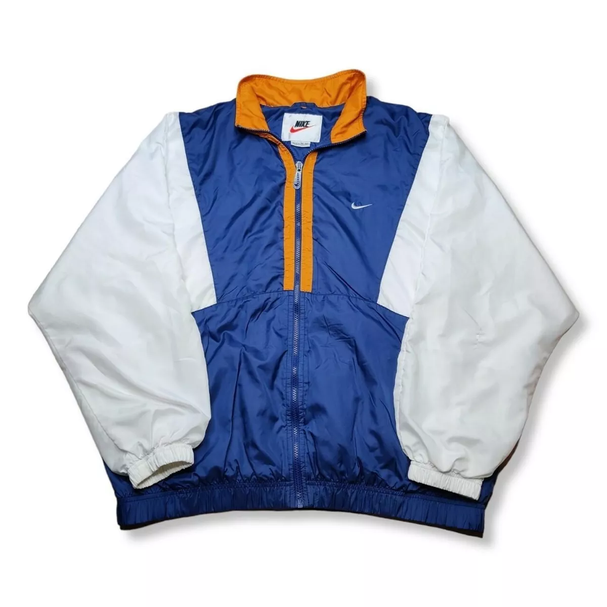 Orange white and store blue nike windbreaker