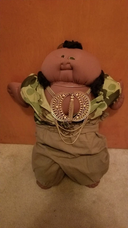Muñeca Mr. T estilo repollo vintage 23" felpa tipo suave muñeca de peluche RARA DIFÍCIL DE ENCONTRAR Foto 3 de 4