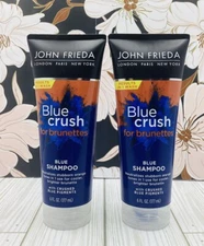 2 Pack John Frieda Blue Crush for Brunettes Blue Shampoo 6 oz