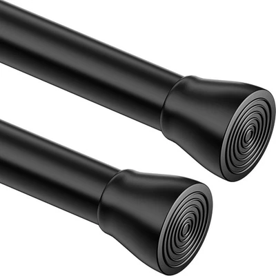 Venwemong 2Pcs Shower Curtain Tension Rods No Drill Extendable Poles 90.5-160CM