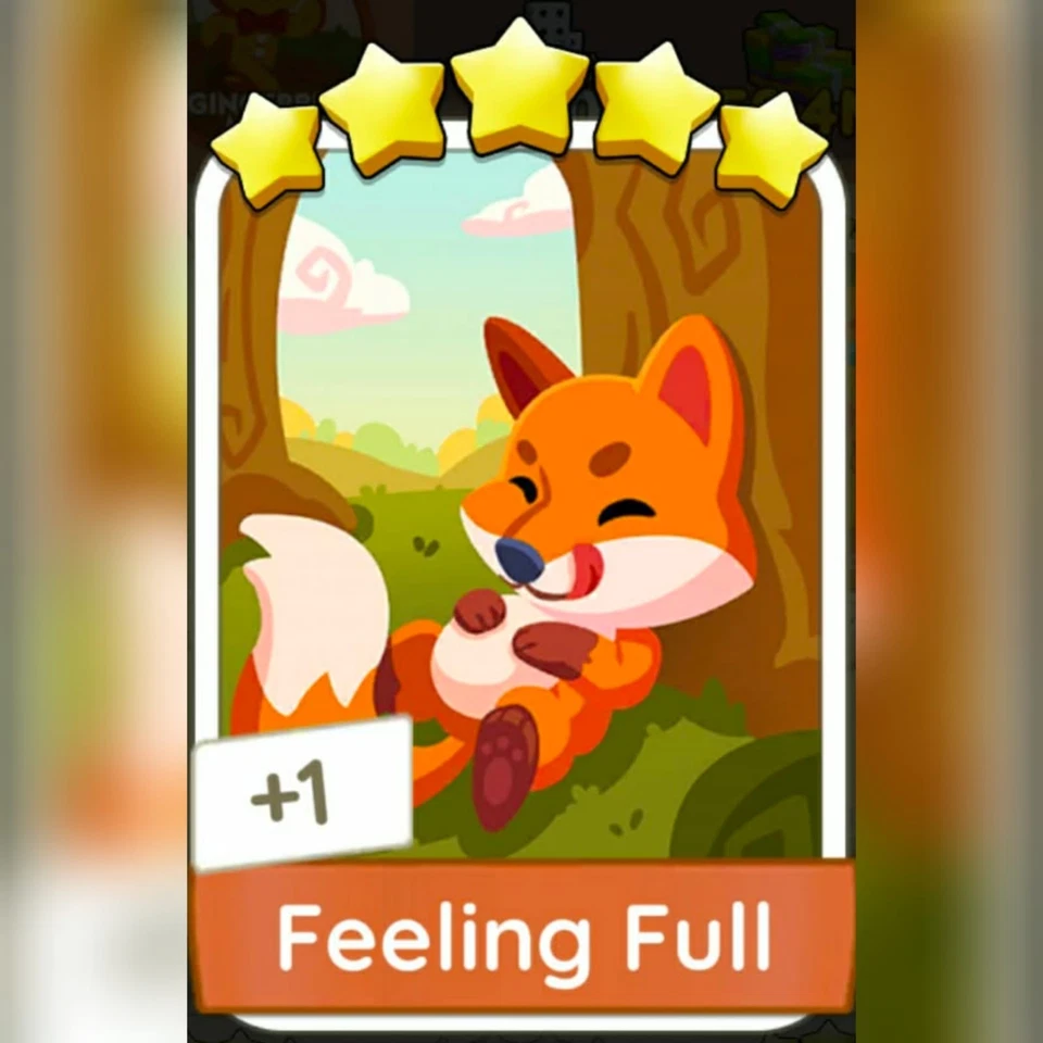1 x Feeling Full ⭐⭐⭐⭐⭐ Set 17 :- Mono_Poly_Go Sticker :-Fastest Service - Bild 1 von 1