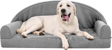 Large Dog Bed with Cover, Memory Foam with Pillows, Waterproof Soft Cushioned Be