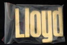 LF24101 NOS VINTAGE 1970s/80s CUT-OUT NAME  LLOYD  SOLID BRASS BUCKLE
