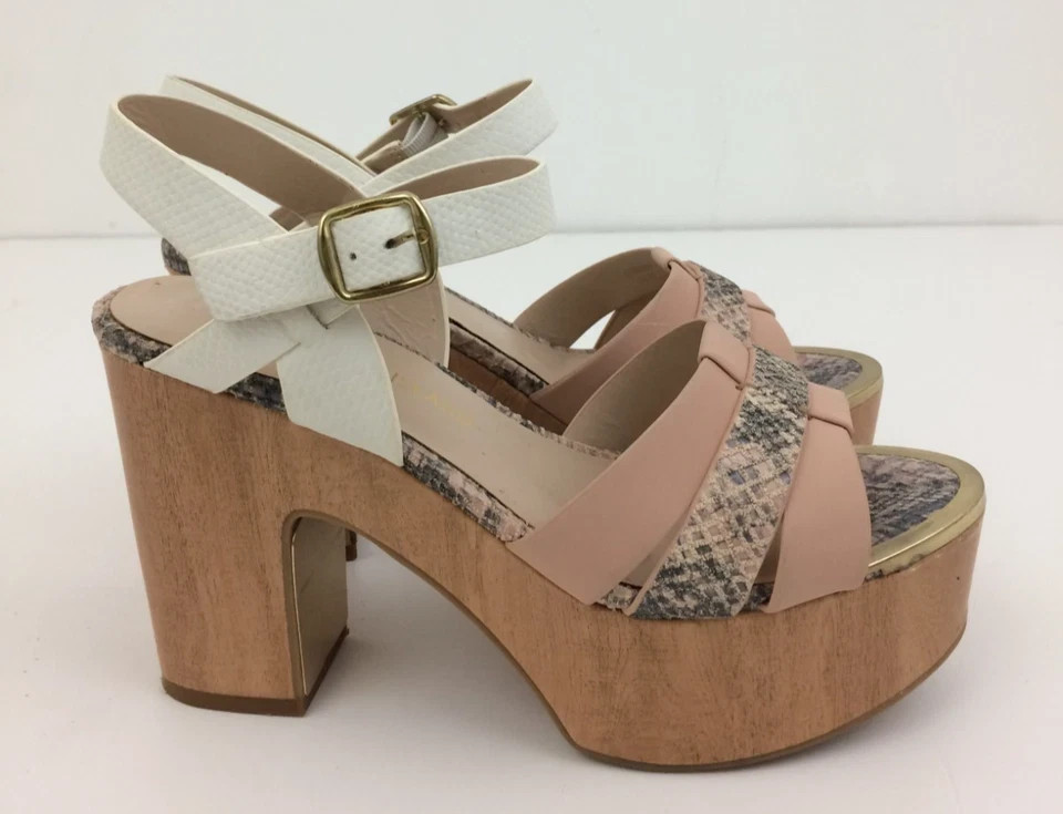 B/NEW Ltd Edition RIVER ISLAND LEATHER PLATFORM SHOES SANDALS SOLD-OUT Rrp £89