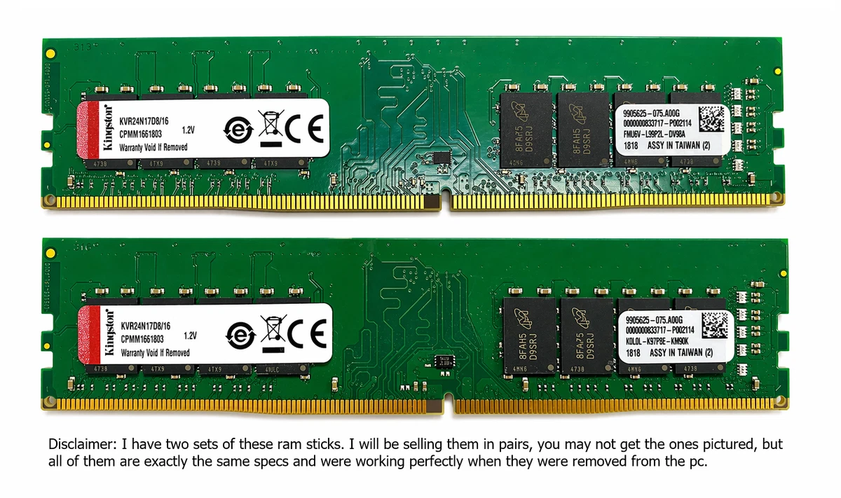 Kingston PC4-19200 (DDR4-2400) Bus Speed Computer RAM 16 GB