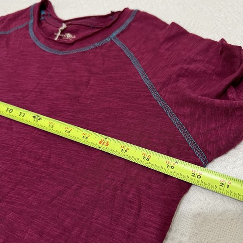 Nwt NATURAL LIFE Lily Cotton Long Sleeve Tee Shirt Cranberry Size Large - Picture 9 of 10
