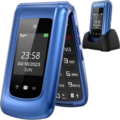 Seniorenhandy Klapphandy 2,4 Zoll Dual Display mit SOS Notruf ohne Vertrag