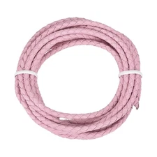 Braided Leather Cord, 3mmx2m Round Faux Leather Bolo String, Pink