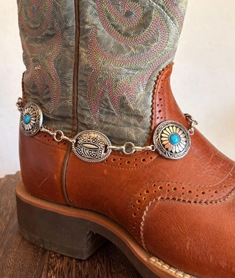 Western boot bracelet | Boho turquoise  | Aztec charms | boot chain | Cowgirl R