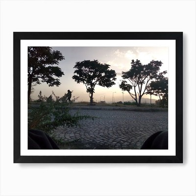 Sonnenuntergang in Teheran Kunstdruck gerahmt mit gerahmtem Wandbild Poster Leinwanddruck Bild