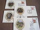 GB lot of 4 assorted Benham 'silk' 1st day covers....10/3